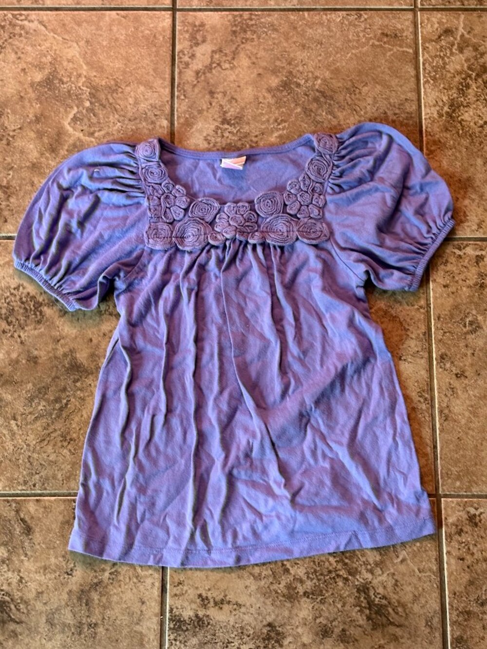 Xhilaration Purple Rosette Tank Top